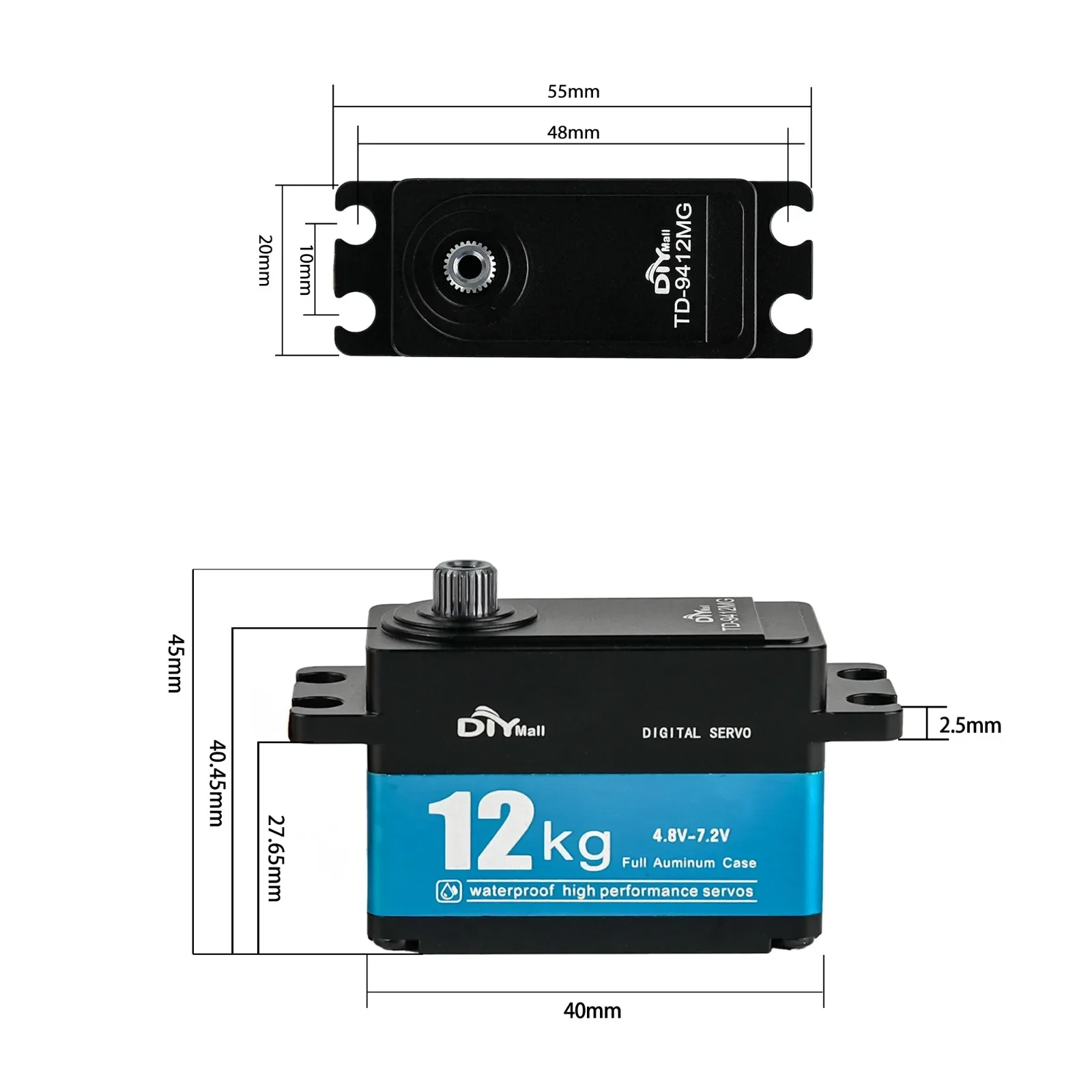 TD-9412MG High Torque Full Met - Servo Motor Cnc avaliação e preço