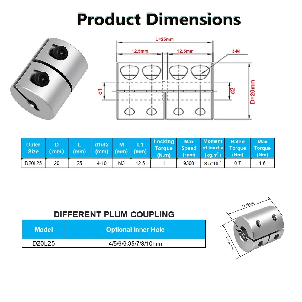 Acoplamento rígido 25mm de com - Servo Motor Cnc avaliação e preço