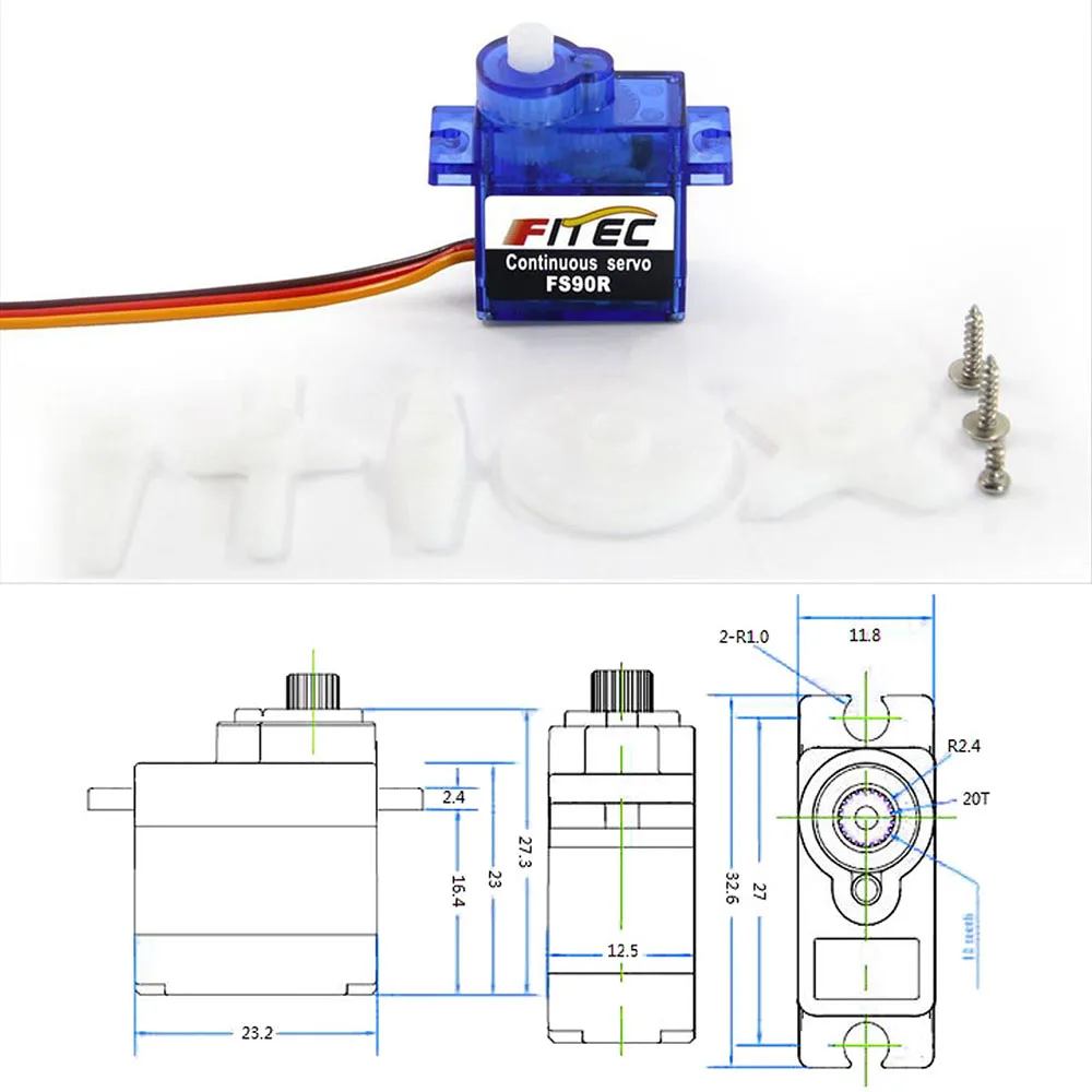 Feetech mini fs90r micro servo - Servo Motor Cnc avaliação e preço
