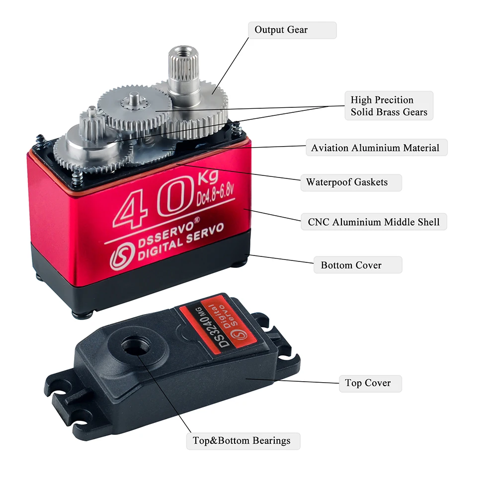 40kg dservo ds3240 grande torq - Servo Motor Cnc avaliação e preço