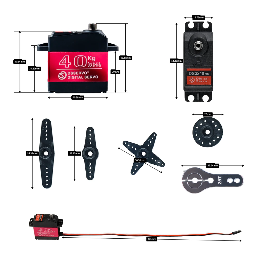 40kg dservo ds3240 grande torq - Servo Motor Cnc avaliação e preço