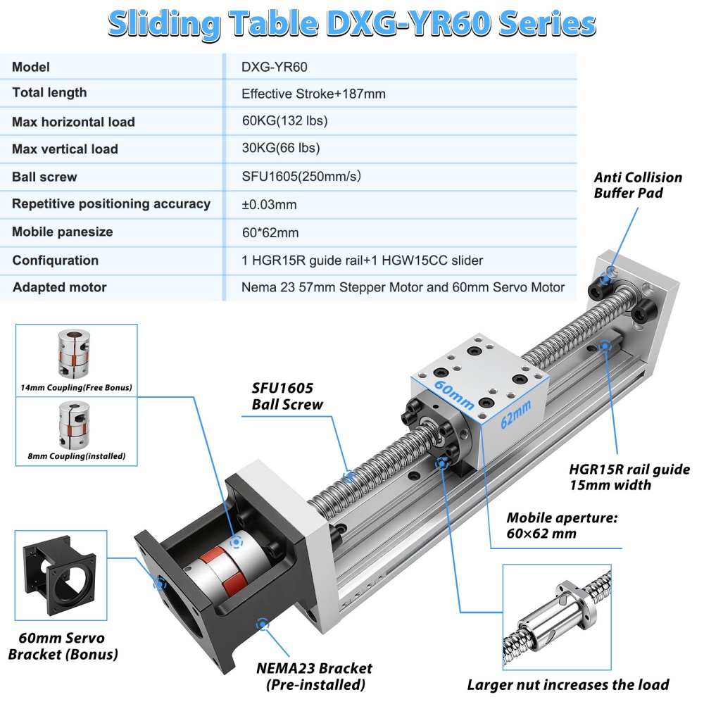 Mesa Deslizante de Guia Linear - Servo Motor Cnc avaliação e preço